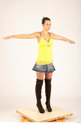 Whole Body Woman T poses Casual Slim Studio photo references